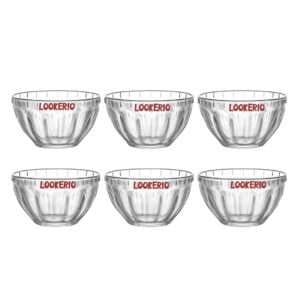 LOOKERIO Glass Bowls Set of 6 – 150ML Clear Crystal Serving Bowls