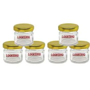 LOOKERIO 30ML Small Glass Jars Set of 6 – Airtight Mini Storage Jars