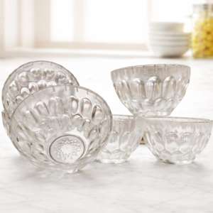 LOOKERIO Glass Bowl Set of 6 – 150ml Transparent Crystal Glass Katori
