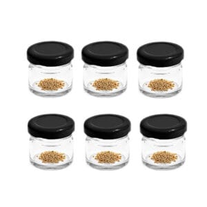 LOOKERIO 30ml Small Glass Jars With Lid – Set of 6