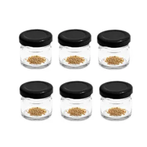 LOOKERIO 30ml Small Glass Jars With Lid – Set of 6